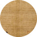 Round Abstract Sedona Brown Modern Rug, abs4738