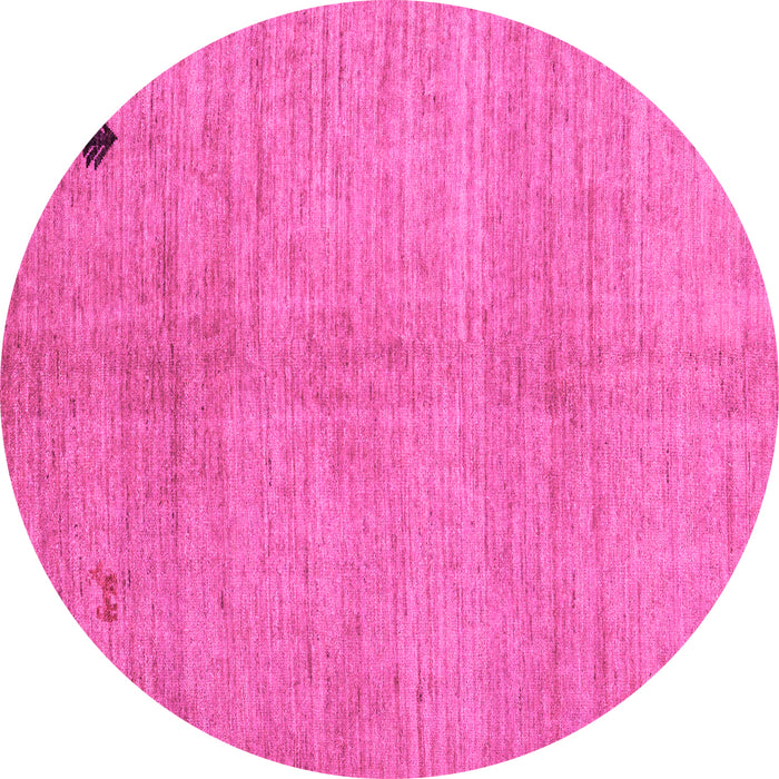 Round Abstract Pink Modern Rug, abs4738pnk