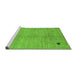 Sideview of Machine Washable Abstract Green Modern Area Rugs, wshabs4738grn