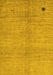 Abstract Yellow Modern Rug, abs4738yw