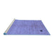 Sideview of Machine Washable Abstract Blue Modern Rug, wshabs4738blu