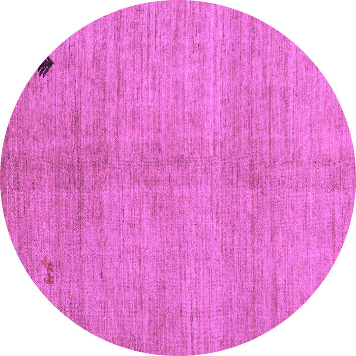 Round Abstract Purple Modern Rug, abs4738pur