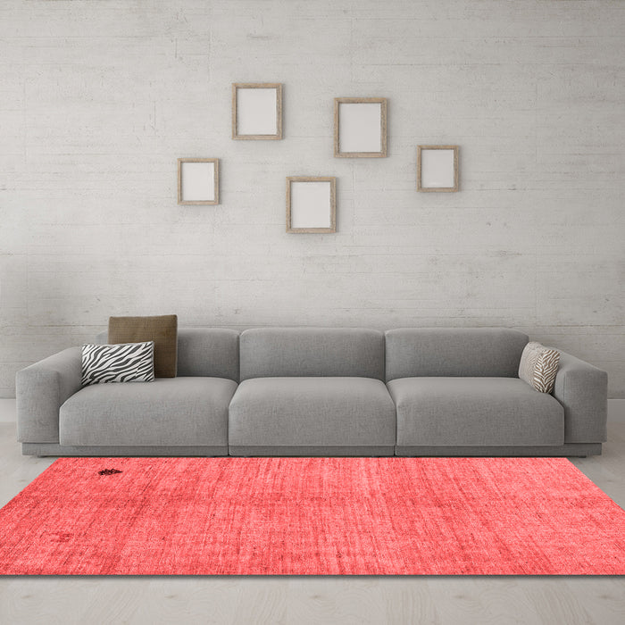 Modern Red Washable Rugs