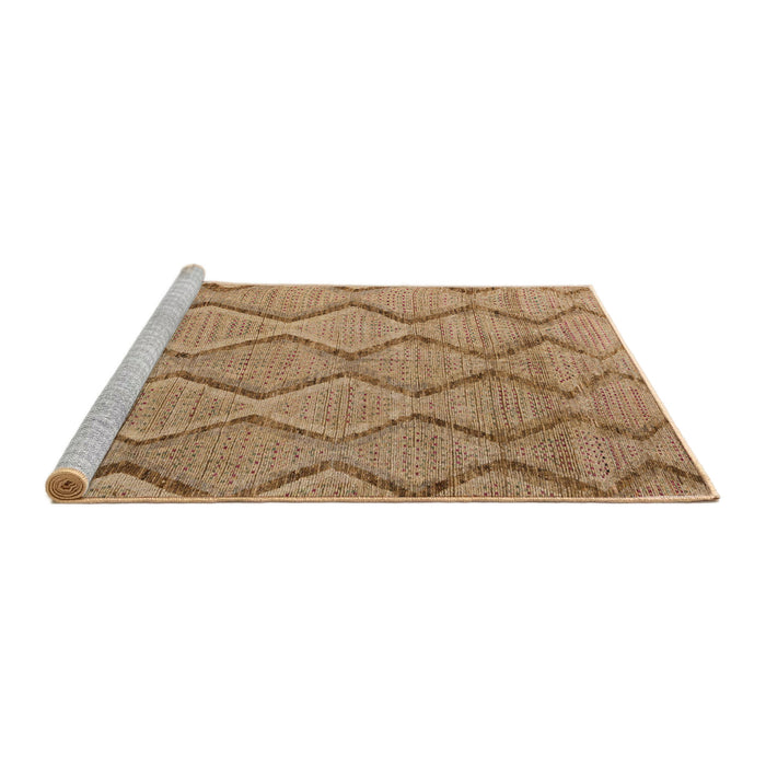 Sideview of Machine Washable Abstract Light Brown Rug, wshabs4739