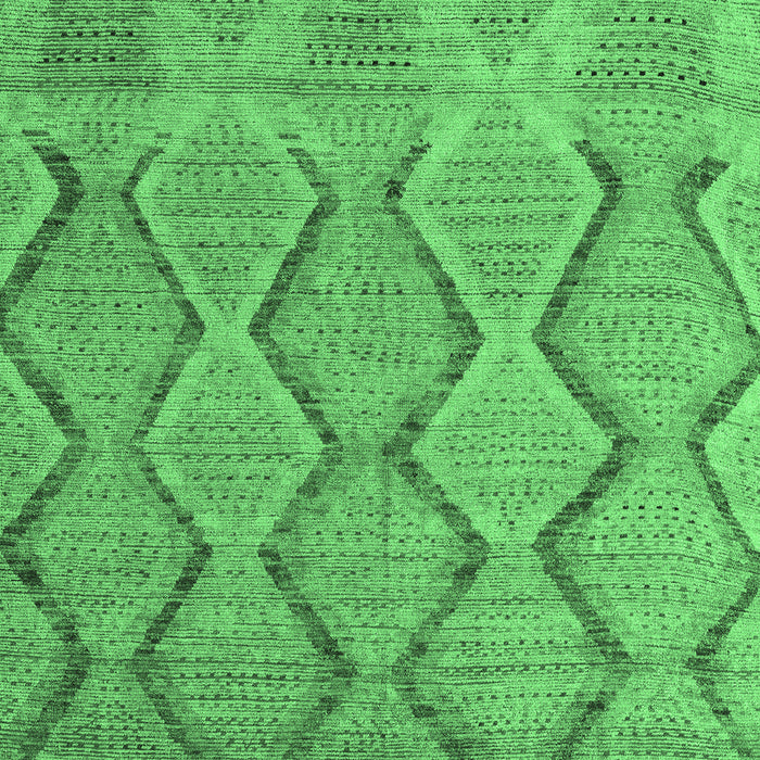 Machine Washable Southwestern Emerald Green Country Area Rugs, wshabs4739emgrn