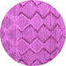 Round Southwestern Purple Country Rug, abs4739pur