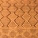 Square Machine Washable Southwestern Orange Country Area Rugs, wshabs4739org