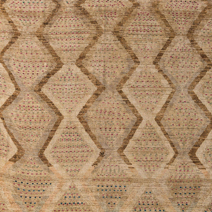 Abstract Light Brown Southwestern Rug, abs4739