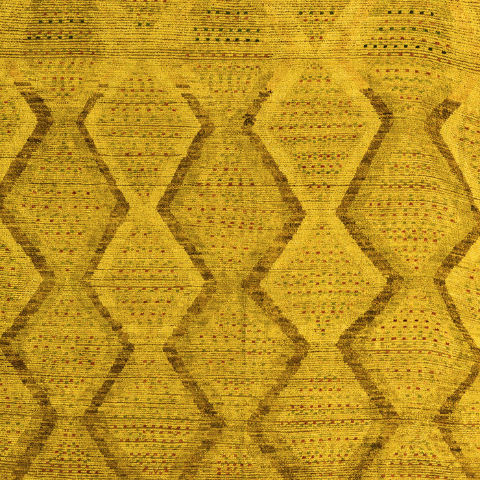 Machine Washable Southwestern Yellow Country Rug, wshabs4739yw
