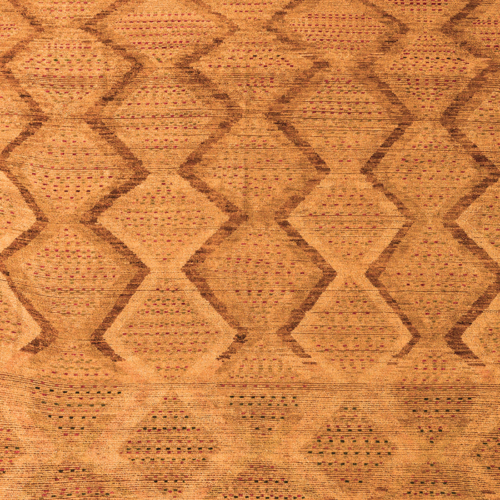 Square Southwestern Orange Country Rug, abs4739org