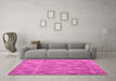 Machine Washable Southwestern Pink Country Rug in a Living Room, wshabs4739pnk