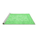 Sideview of Machine Washable Oriental Emerald Green Traditional Area Rugs, wshabs473emgrn