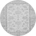 Round Oriental Gray Traditional Rug, abs473gry