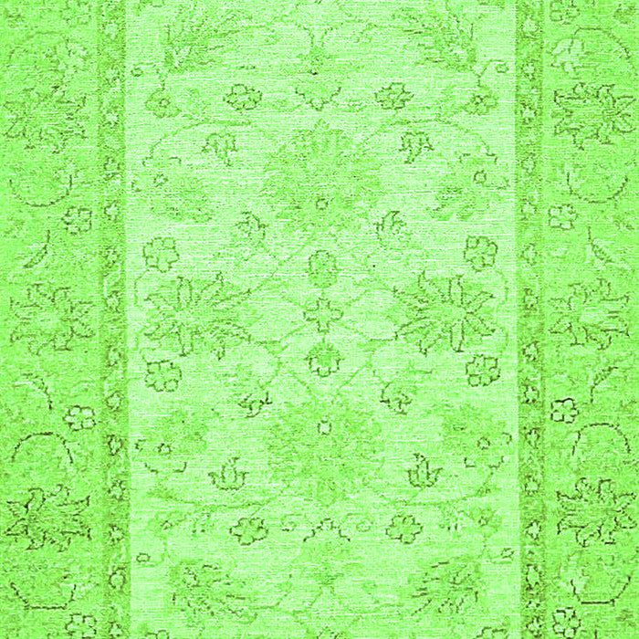 Machine Washable Oriental Green Traditional Area Rugs, wshabs473grn