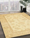 Machine Washable Abstract Orange Rug in a Family Room, wshabs473