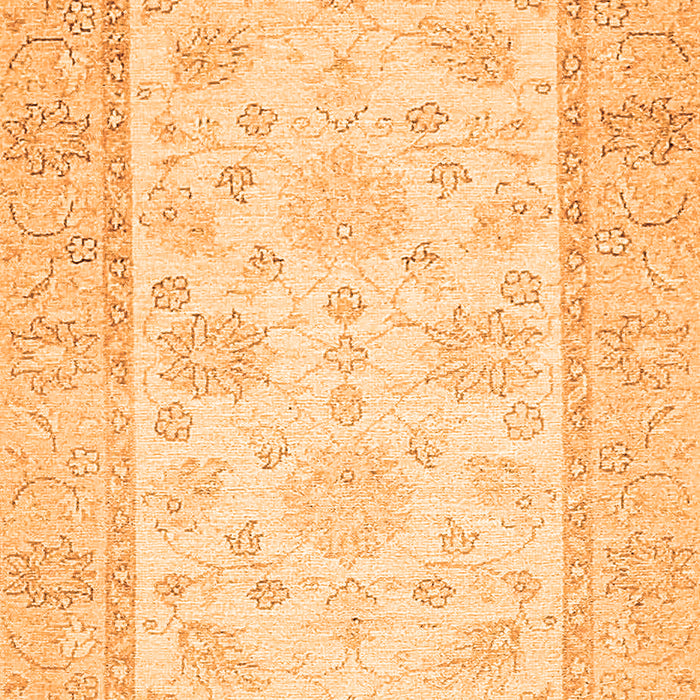 Machine Washable Oriental Orange Traditional Area Rugs, wshabs473org