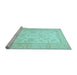 Sideview of Machine Washable Oriental Light Blue Traditional Rug, wshabs473lblu