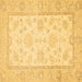 Square Oriental Brown Traditional Rug, abs473brn