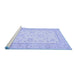 Sideview of Machine Washable Oriental Blue Traditional Rug, wshabs473blu