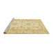 Sideview of Machine Washable Abstract Sun Yellow Rug, wshabs474