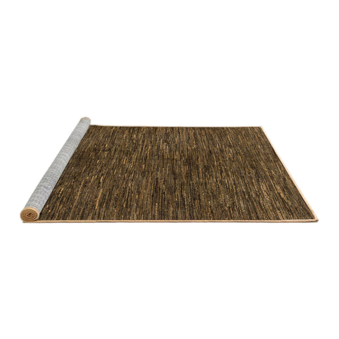 Sideview of Machine Washable Abstract Bakers Brown Rug, wshabs4740