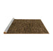 Sideview of Machine Washable Abstract Bakers Brown Rug, wshabs4740