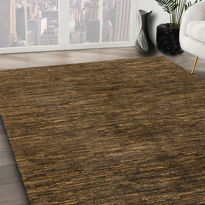 Machine Washable Abstract Bakers Brown Rug in a Family Room, wshabs4740