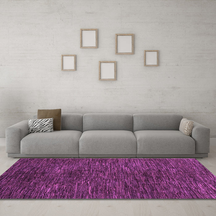 Machine Washable Abstract Purple Modern Area Rugs in a Living Room, wshabs4740pur