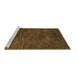 Sideview of Machine Washable Abstract Brown Modern Rug, wshabs4740brn