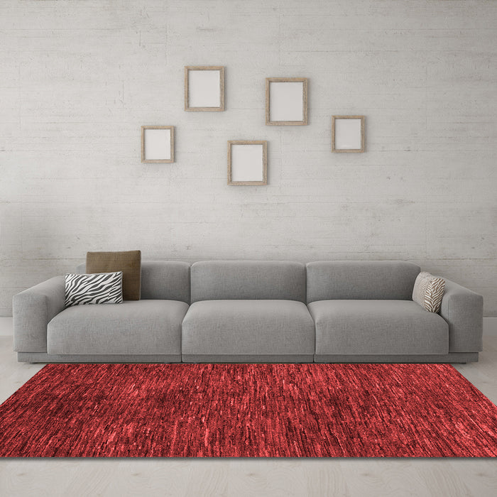 Modern Red Washable Rugs