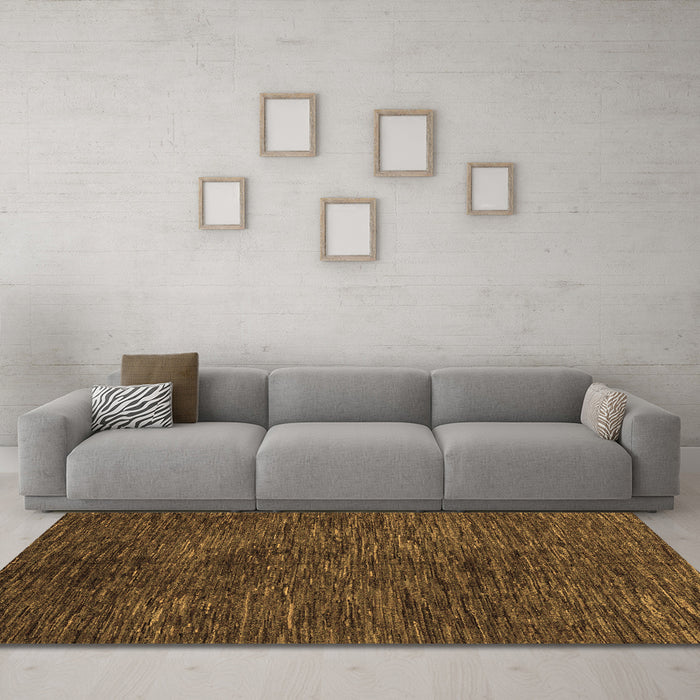 Machine Washable Abstract Brown Modern Rug in a Living Room,, wshabs4740brn