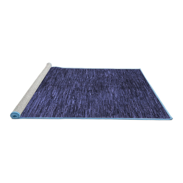 Sideview of Machine Washable Abstract Blue Modern Rug, wshabs4740blu