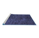 Sideview of Machine Washable Abstract Blue Modern Rug, wshabs4740blu