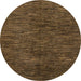 Round Machine Washable Abstract Bakers Brown Rug, wshabs4740