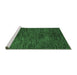 Sideview of Machine Washable Abstract Emerald Green Modern Area Rugs, wshabs4740emgrn