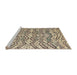 Sideview of Machine Washable Abstract Brown Rug, wshabs4741