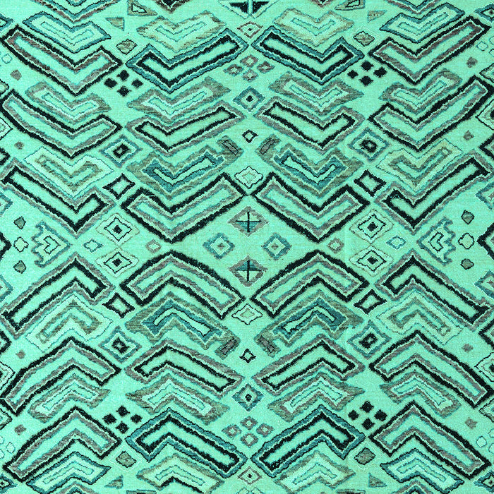 Machine Washable Abstract Turquoise Modern Area Rugs, wshabs4741turq