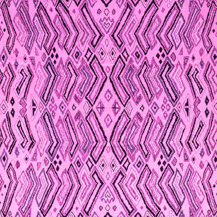 Square Machine Washable Abstract Pink Modern Rug, wshabs4741pnk