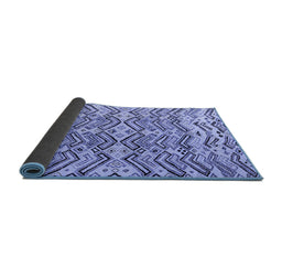 Sideview of Abstract Blue Modern Rug, abs4741blu