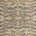 Square Machine Washable Abstract Brown Rug, wshabs4741