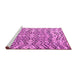 Sideview of Machine Washable Abstract Pink Modern Rug, wshabs4741pnk