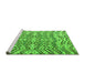 Sideview of Machine Washable Abstract Green Modern Area Rugs, wshabs4741grn