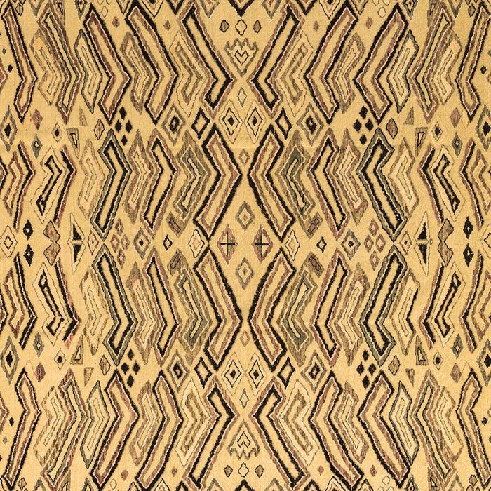 Square Machine Washable Abstract Brown Modern Rug, wshabs4741brn