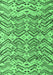 Machine Washable Abstract Emerald Green Modern Area Rugs, wshabs4741emgrn