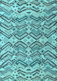 Abstract Light Blue Modern Rug, abs4741lblu