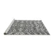 Sideview of Machine Washable Abstract Gray Modern Rug, wshabs4741gry