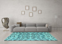 Machine Washable Abstract Light Blue Modern Rug, wshabs4741lblu