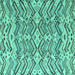 Square Abstract Turquoise Modern Rug, abs4741turq