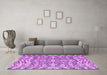 Machine Washable Abstract Purple Modern Area Rugs in a Living Room, wshabs4741pur