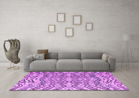 Machine Washable Abstract Purple Modern Rug, wshabs4741pur